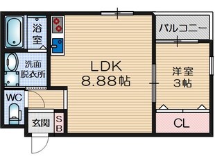 レーヴ茨木元町の物件間取画像